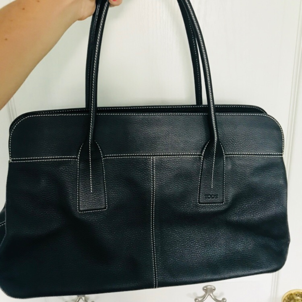 Tods black designer purse